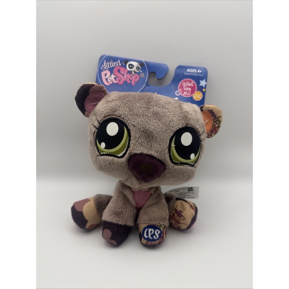 Littlest Pet Shop Plush Bear NEW with TAG 2009 Hasbro Stuffed Animal LPS Plushie